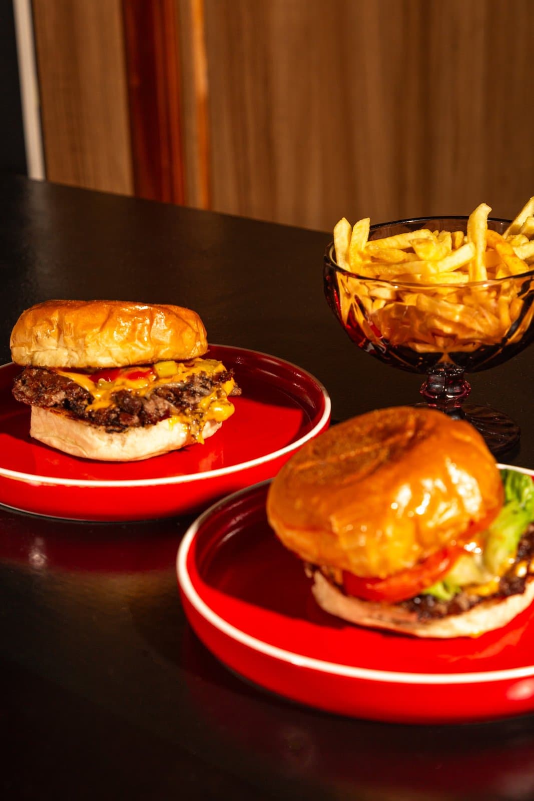 Smash burgers and fries.